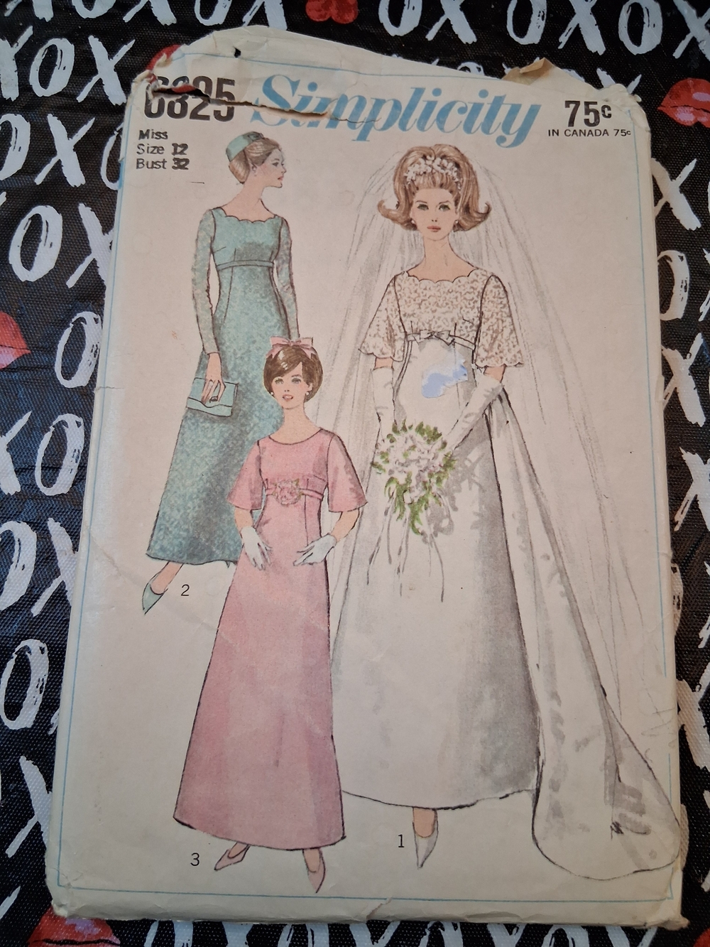 Simplicity Bridesmaid & Bridal Gown Pattern in Pink, Blue, White